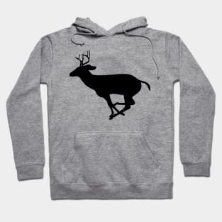 Deer Hunter - Deer running  silhouette Hoodie